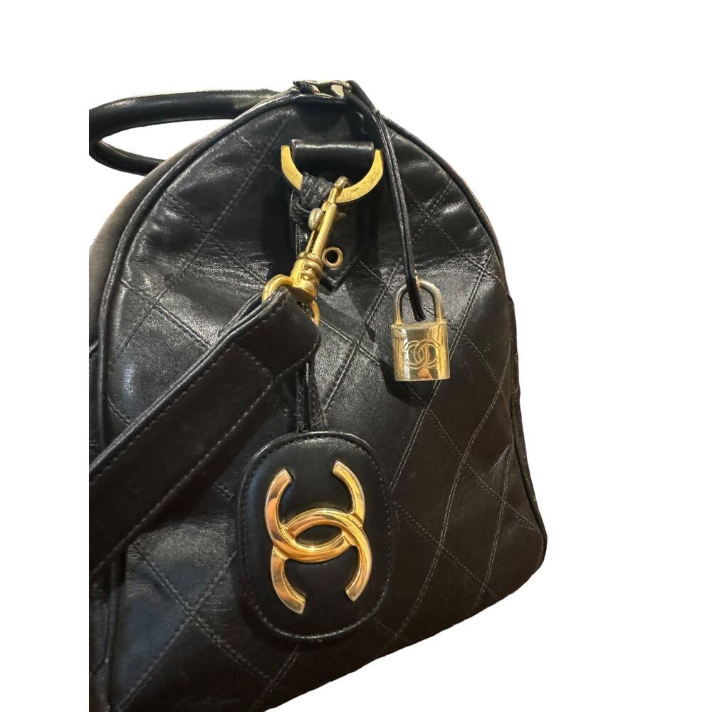 Chanel Vintage Leather + Nylon Duffel - Picture 3 of 8